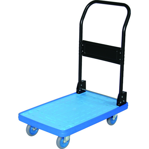 トラスコ中山 TRUSCO MKP樹脂製台車 折畳式 716X436 ブルー(ご注文単位1台)【直送品】