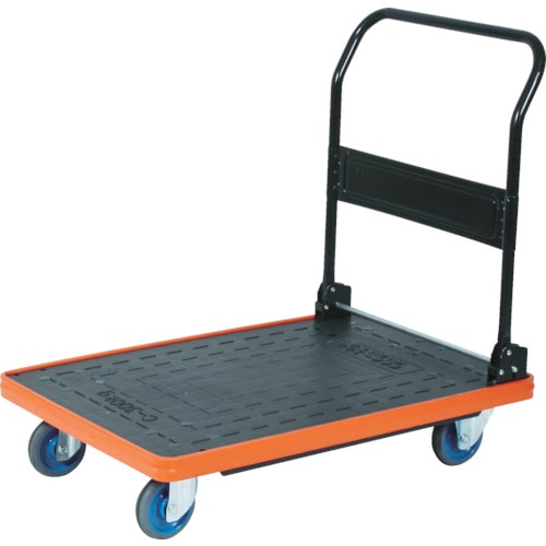 トラスコ中山 TRUSCO MKP樹脂製台車 折りたたみ式 906X616 エアキャスター付(ご注文単位1台)【直送品】