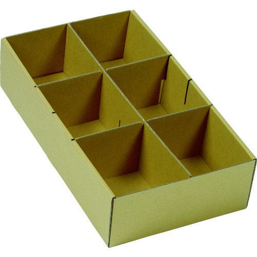 トラスコ中山 TRUSCO 大型パーツケース 段ボールバンラックケースL型引出し 内寸242×445×H110 仕切板3枚付(ご注文単位1個)【直送品】