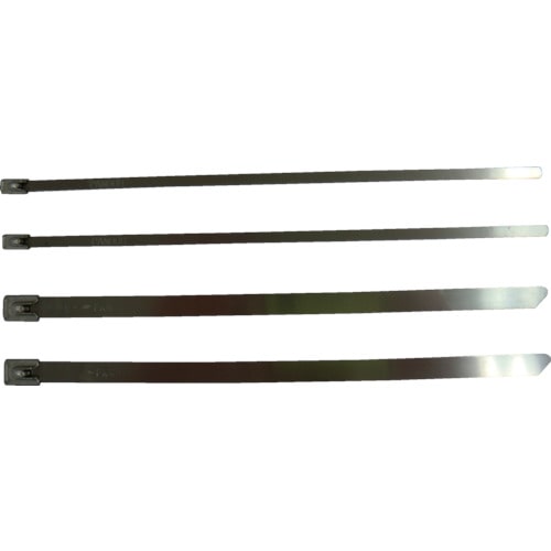 トラスコ中山 パンドウイット mlTタイプ 自動ロック式ステンレススチールバンド SUS304 幅4.6mm 長さ127mm 100本入り mlT1S-CP(ご注文単位1袋)【直送品】