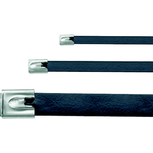 トラスコ中山 パンドウイット mlTタイプ フルコーティングステンレススチールバンド SUS316 黒 幅12.9mm 長さ434mm 50本入り mlTFC4EH-LP316（ご注文単位1袋）【直送品】