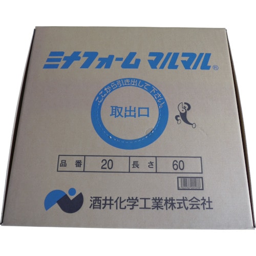 トラスコ中山 ミナ 弾性シーラントバックアップ材 ミナフォームマルマル #20 20mmφ×60m（ご注文単位1箱）【直送品】