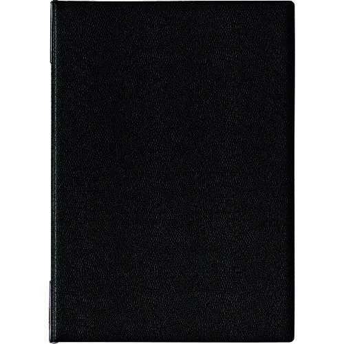 トラスコ中山 OP メニューファイル レザー調 A4 4頁 黒（ご注文単位1冊）【直送品】