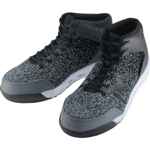 トラスコ中山 丸五 マンダムニット#002 グレー/ブラック 26.5cm(ご注文単位1足)【直送品】