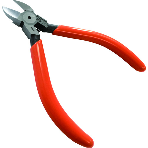 トラスコ中山 フジ矢 ミニテックプラスチックニッパ(バネ付) 110mm(ご注文単位1個)【直送品】
