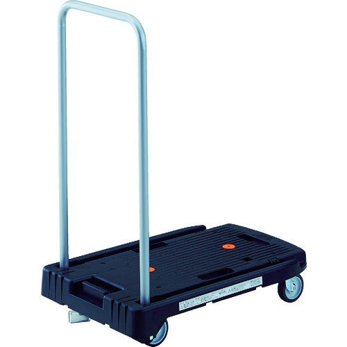 トラスコ中山 TRUSCO 樹脂台車 こまわり君 省音G車輪 600X390 ブラック 樹脂ストッパー付(ご注文単位1台)【直送品】