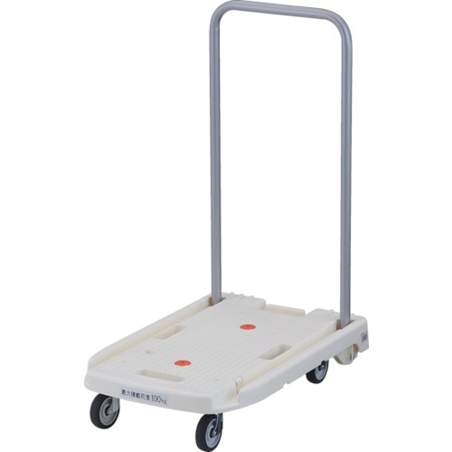 トラスコ中山 TRUSCO 樹脂台車 こまわり君 省音G車輪 600X390 ホワイト(ご注文単位1台)【直送品】