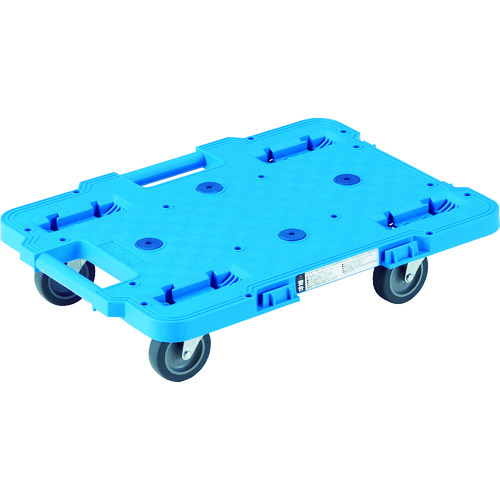 トラスコ中山 TRUSCO 樹脂製平台車 ルートバン 370X500 4輪自在 青(ご注文単位1台)【直送品】