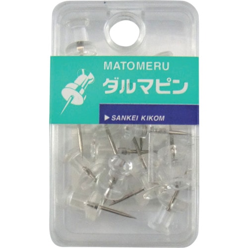 トラスコ中山 サンケー ダルマピン 透明 (18個入)（ご注文単位1箱）【直送品】