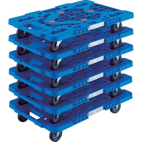 トラスコ中山 TRUSCO まとめ買い 樹脂製平台車 ルートバン MPK-600-B 6台セット(ご注文単位1セット)【直送品】