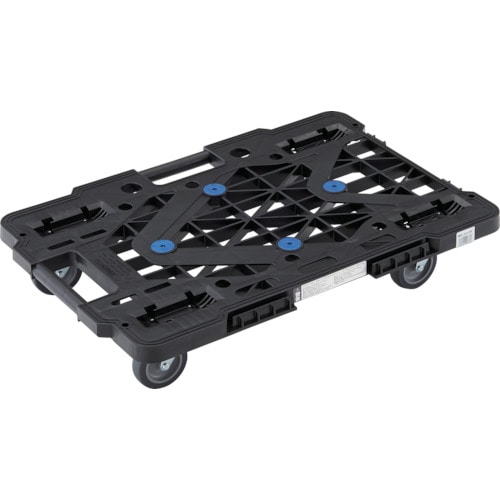 トラスコ中山 TRUSCO 樹脂製平台車 ルートバンメッシュタイプ 615X415 オール自在 黒(ご注文単位1台)【直送品】