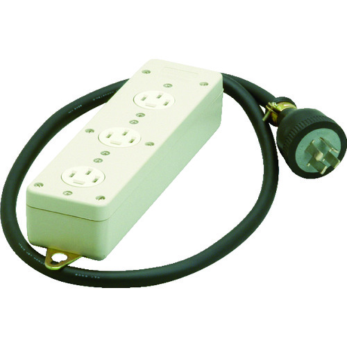 トラスコ中山 明工 3コ口タップ接地3Pコード1m　381-6974（ご注文単位1個）【直送品】