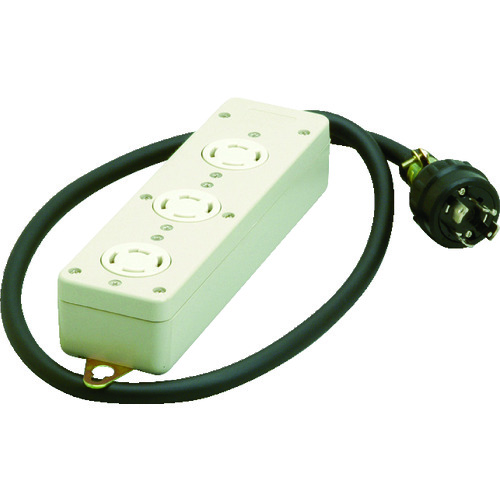 トラスコ中山 明工 引掛3コ口タップ接地3P1m（ご注文単位1個）【直送品】