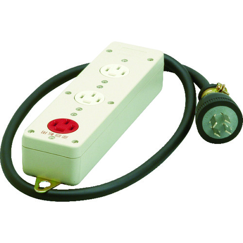 トラスコ中山 明工 3コ口タップ接地3Pコード1m　381-6991（ご注文単位1個）【直送品】