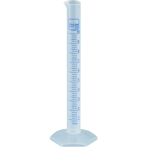 トラスコ中山 TRUSCO メスシリンダー 10ml 青目盛付 PP製(ご注文単位1個)【直送品】