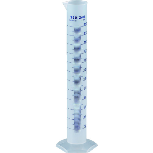 トラスコ中山 TRUSCO メスシリンダー 250ml 青目盛付 PP製(ご注文単位1個)【直送品】