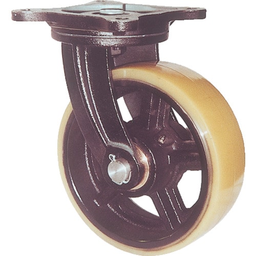 トラスコ中山 ヨドノ 鋳物重量用キャスター 許容荷重1107.4 取付穴径15mm(ご注文単位1個)【直送品】