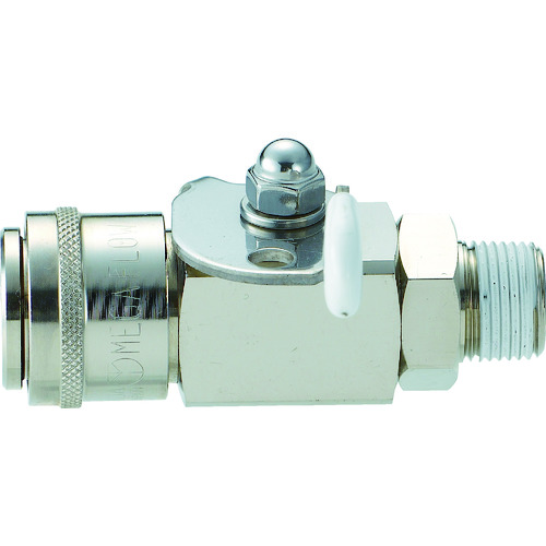 トラスコ中山 チヨダ 金属カップリング メガフロー残圧処理機能なし R1/4(ご注文単位1個)【直送品】