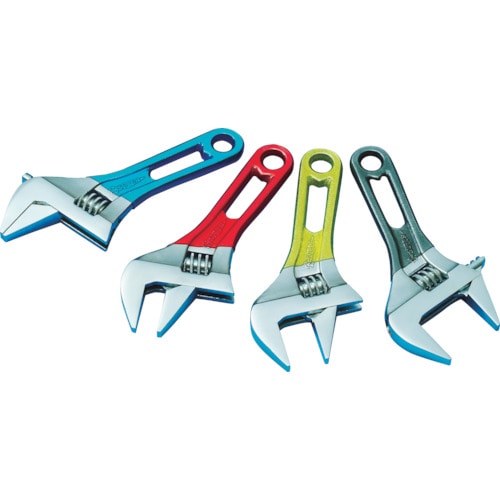 トラスコ中山 スーパー ワイドモンキレンチショートタイプ(ブルー)口開き:0~36(ご注文単位1個)【直送品】