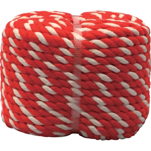 トラスコ中山 ユタカメイク アクリルロ-プ万能パック 9φX30m 紅白(ご注文単位1巻)【直送品】