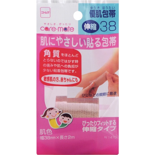 トラスコ中山 ニトムズ 優肌包帯・伸縮38(ご注文単位1巻)【直送品】