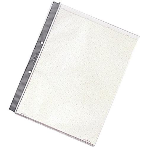 トラスコ中山 リヒト クリヤーポケット (10枚入り) グレー A4-2穴(ご注文単位1組)【直送品】