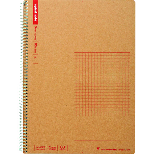 トラスコ中山 マルマン B5 スパイラルノートベーシック 方眼罫80枚(ご注文単位1冊)【直送品】