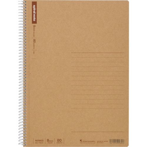 トラスコ中山 マルマン B5 スパイラルノート 横罫8mm80枚(ご注文単位1冊)【直送品】
