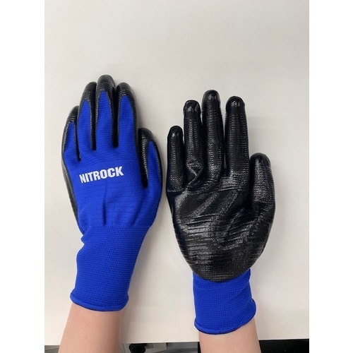 トラスコ中山 コーコス 背抜き手袋 ニトロックプレミアム N-3550 6ブルー M（ご注文単位1組）【直送品】
