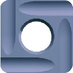 トラスコ中山 富士元 フェイス加工用Nタイプ精密級チップ 超硬M種 TiAlN NK6060(ご注文単位12個)【直送品】