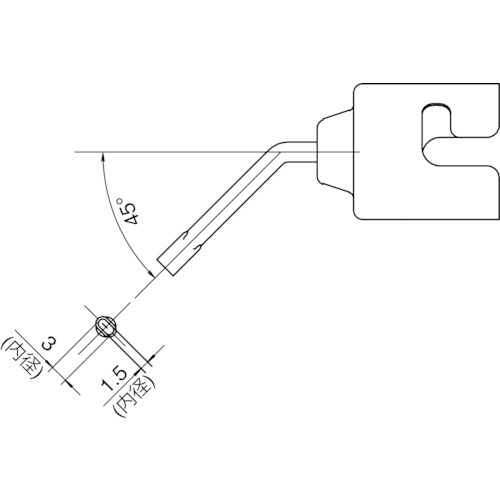 トラスコ中山 白光 ノズル シングル曲がり(ご注文単位1本)【直送品】
