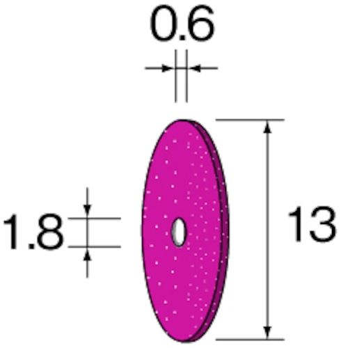 トラスコ中山 ミニモ ファイバーストーンホイール #600 φ13X0.6 (2個入)(ご注文単位1パック)【直送品】
