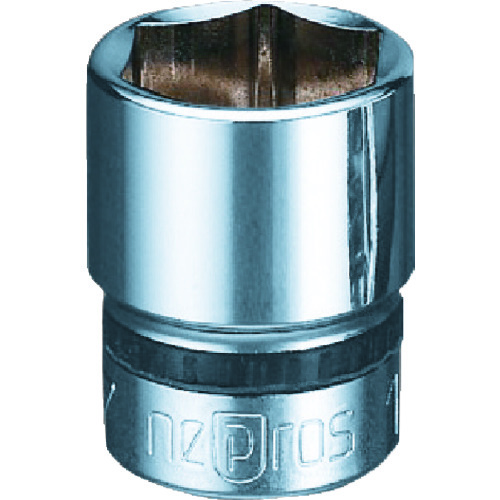 トラスコ中山 ネプロス 9.5sq.ソケット(六角) 対辺寸法3/4inch 差込角9.5mm（ご注文単位1個）【直送品】