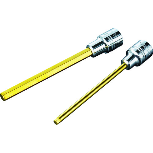 トラスコ中山 ネプロス 6.3sq.ロングヘキサゴンビットソケット 対辺寸法2.5mm 全長79.7mm(ご注文単位1個)【直送品】