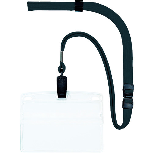 トラスコ中山 OP 吊り下げ名札 名刺サイズ 10枚 黒(ご注文単位1袋)【直送品】