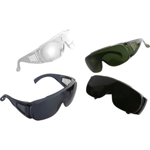 トラスコ中山 トーヨーセフティ 防じんメガネ オーバーグラス グリーン(スペクタクル型)(ご注文単位1個)【直送品】