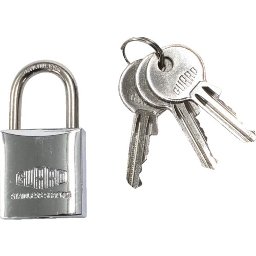 トラスコ中山 ガード ステンレスシャックル南京錠 25mm NO.5000-25(ご注文単位1セット)【直送品】