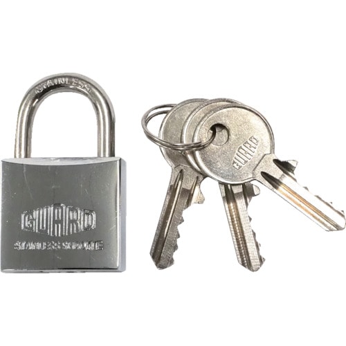 トラスコ中山 ガード ステンレスシャックル南京錠 30mm 同一キー NO.5000-30KA(ご注文単位1個)【直送品】
