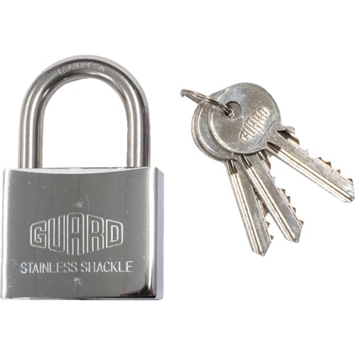 トラスコ中山 ガード ステンレスシャックル南京錠 40mm NO.5000-40(ご注文単位1セット)【直送品】