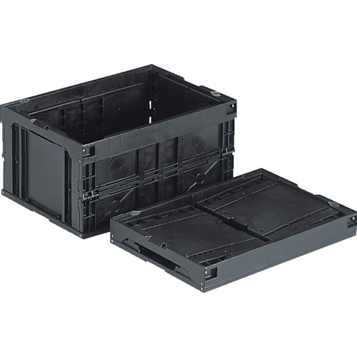 トラスコ中山 サンコー 折りたたみコンテナー 551280 オリコン40B(BK)(導電)(ご注文単位1個)【直送品】