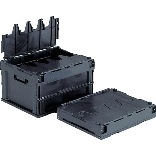 トラスコ中山 サンコー フタ一体型折りたたみコンテナー 551640 サンクレットオリコン20B(導電)(ご注文単位1個)【直送品】