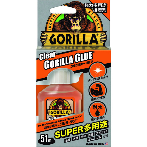 トラスコ中山 KURE 強力多用途接着剤 ゴリラグルー クリア 51ml(ご注文単位1本)【直送品】