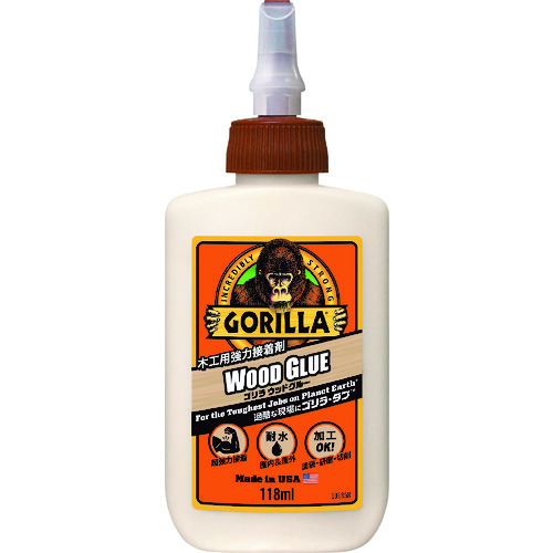 トラスコ中山 KURE 木工用強力接着剤 ゴリラ ウッドグルー 118ml(ご注文単位1本)【直送品】