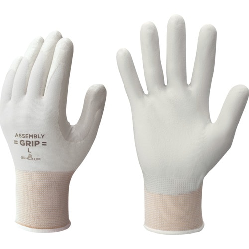 トラスコ中山 ショーワ ニトリルゴム背抜き手袋 組立グリップ3双パック グレー LLサイズ(ご注文単位1パック)【直送品】