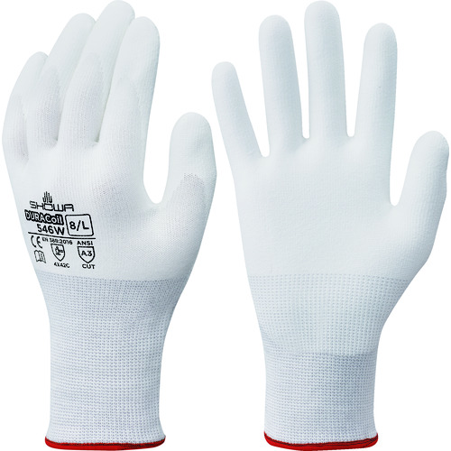 トラスコ中山 ショーワ 耐切創手袋 NO546W デュラコイル546W ホワイト XLサイズ（ご注文単位1組）【直送品】