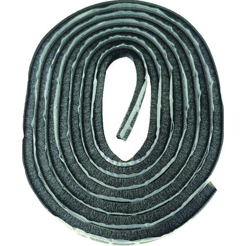 トラスコ中山 槌屋 屋外用すき間モヘアシール ブラック 6mm×7mm×2.5m(ご注文単位1巻)【直送品】
