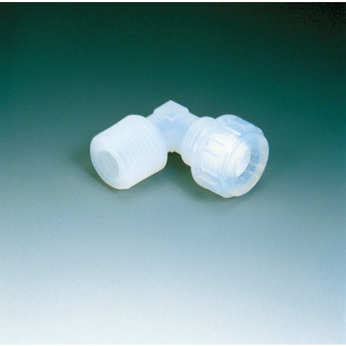 トラスコ中山 フロンケミカル PFAメイル・エルボー(Fロックシール) LFH-6-R1/4（ご注文単位1個）【直送品】