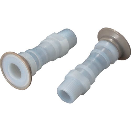 トラスコ中山 フロンケミカル フッ素樹脂(PFA)サニタリーヘルール×おねじジョイント1.5S(R1/2)(ご注文単位1個)【直送品】