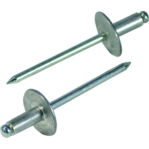 トラスコ中山 エビ ブラインドリベット(ラージフランジ) アルミニウム/スティール製 5-4(30本入) エコパック(ご注文単位1パック)【直送品】