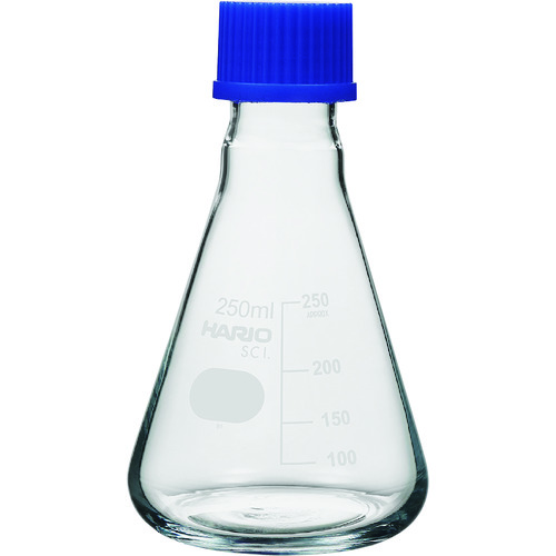 トラスコ中山 HARIO 耐熱ねじ口三角フラスコ 250ml(ご注文単位1個)【直送品】